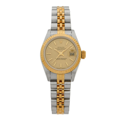 Rolex Stainless Steel 18K Yellow Gold 26mm Oyster Perpetual Datejust Watch Champagne 69173 1 of 4