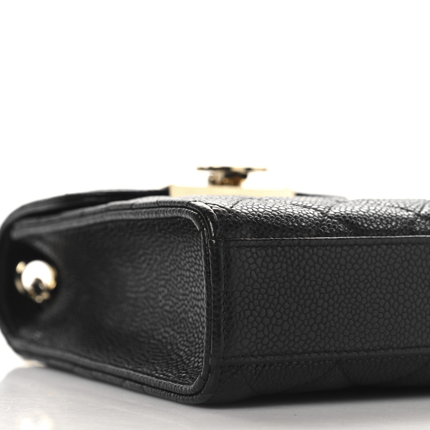 Chanel Caviar Quilted Golden Class Phone Holder Black Black 9 of 10