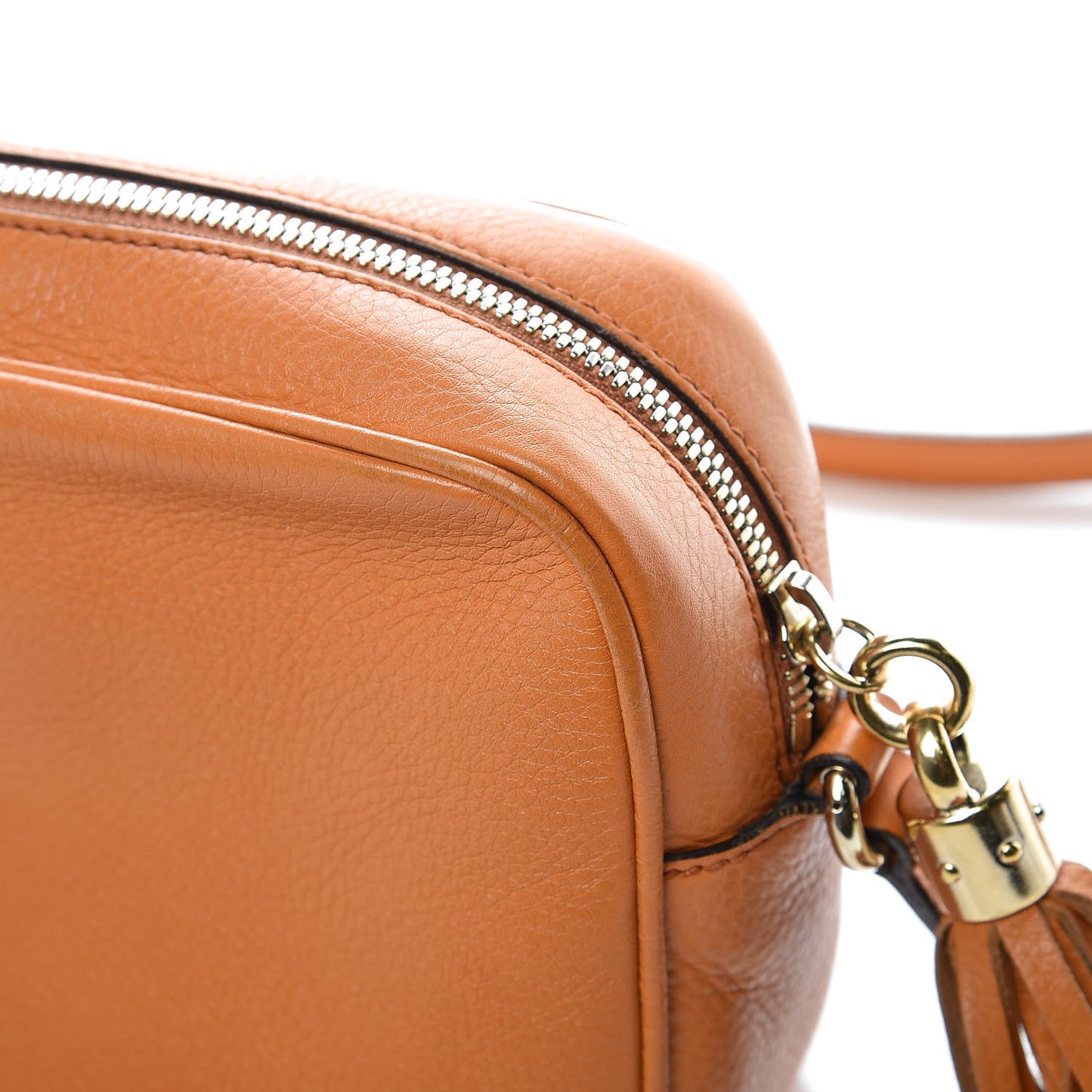 Pebbled Calfskin Small Soho Disco Bag Curcuma