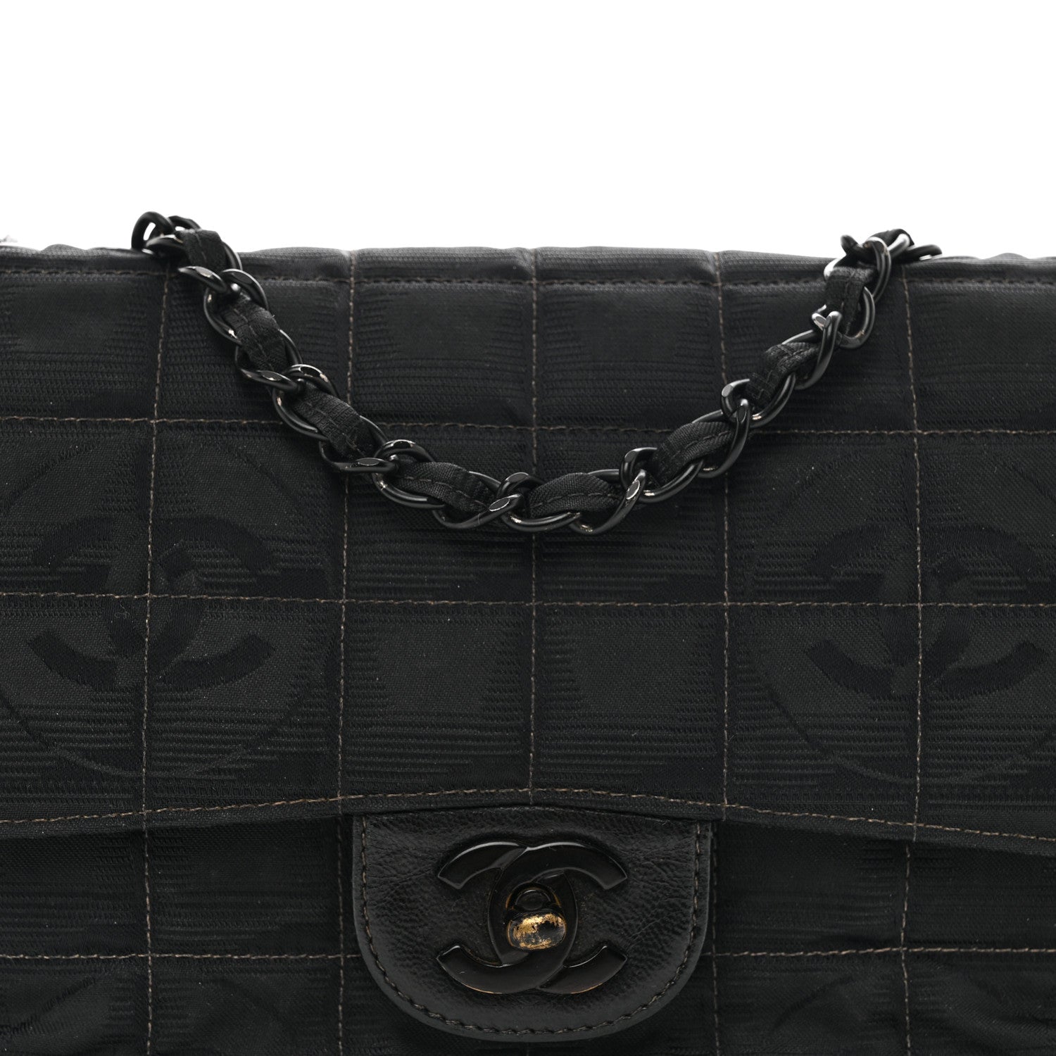 Chanel Nylon Medium Travel Flap Black 6 of 11