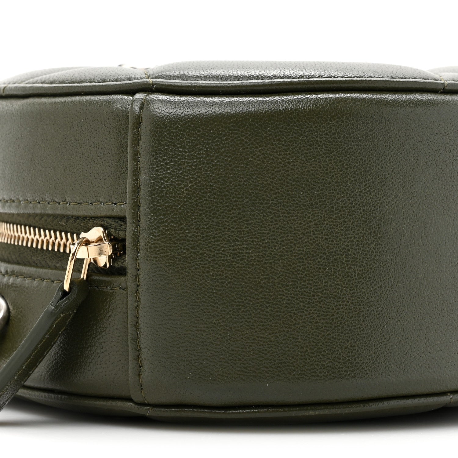 Chanel Lambskin Quilted Chanel 19 Round Clutch With Chain Khaki 10 of 11