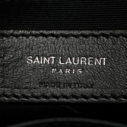 Saint Laurent Crocodile Embossed Lambskin Matelasse Monogram Niki Chain Wallet Black 6 of 10