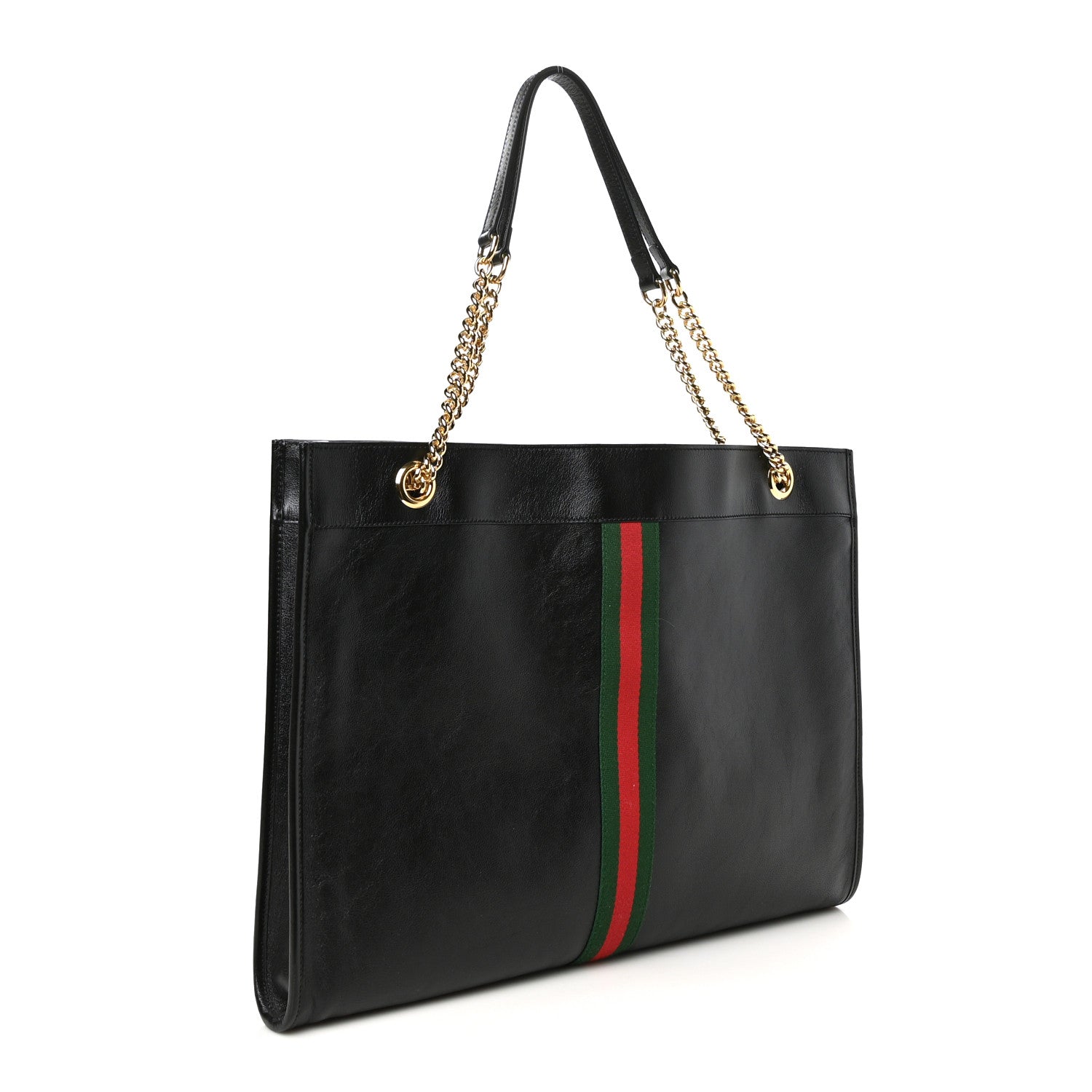 Gucci Calfskin Large Rajah Chain Tote Black 4 of 9