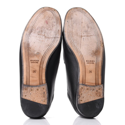 Gucci Lambskin Womens Brixton Horsebit Loafers 36 Black 7 of 10