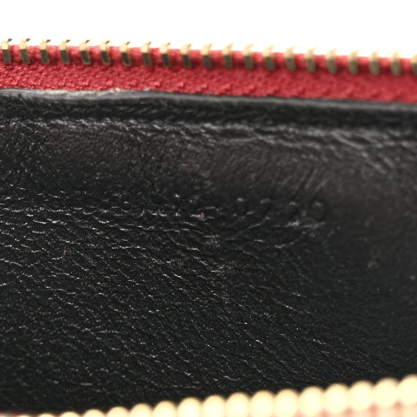 Calfskin 5 Fragments Zip Pouch Card Holder Opyum Red