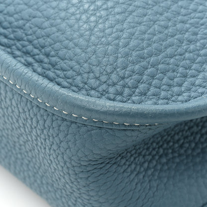 Hermes Taurillon Clemence Evelyne PM Blue Jean 9 of 10