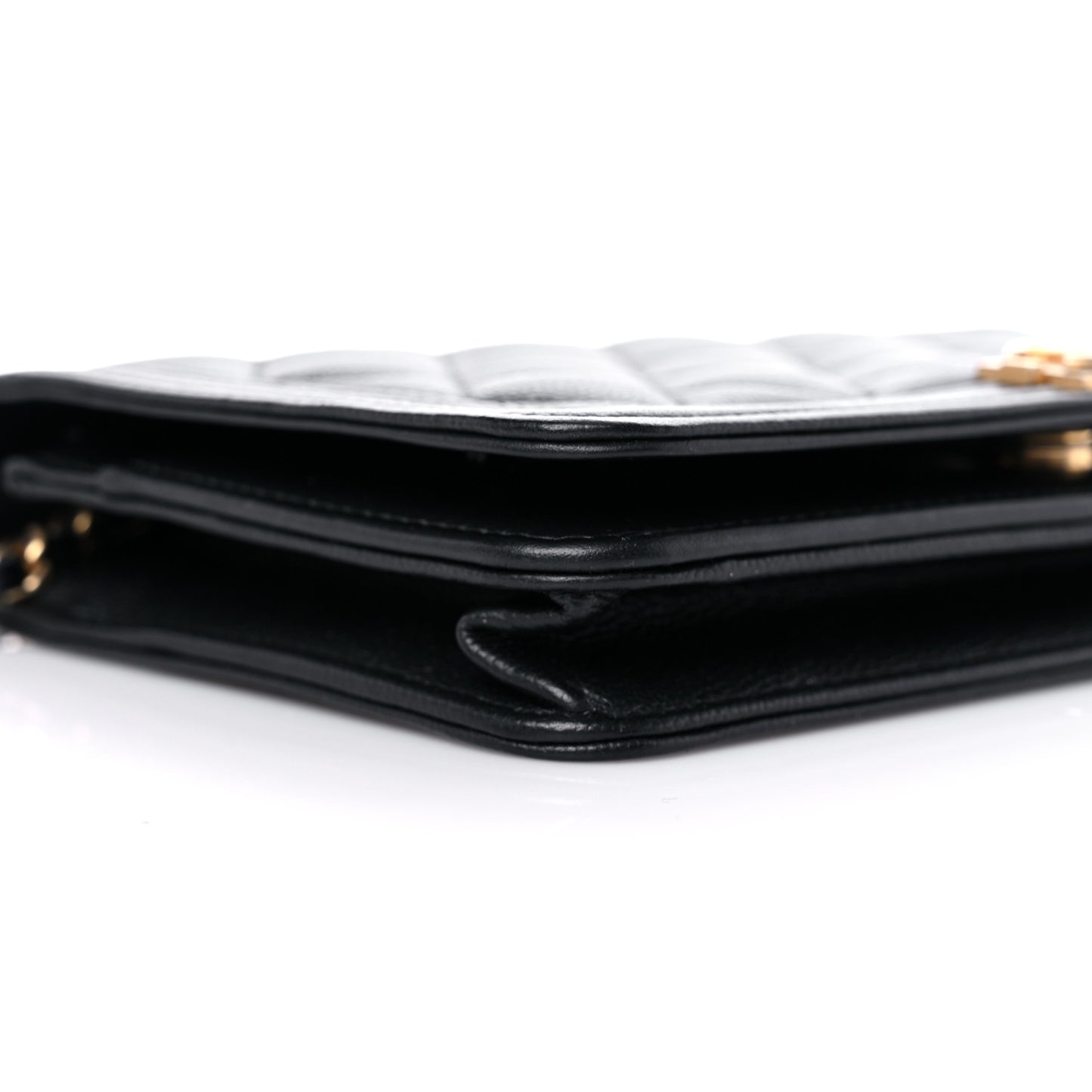 Caviar Quilted Boy Wallet On Chain WOC Black