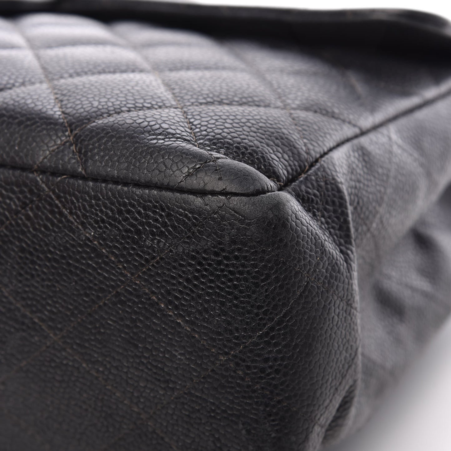 Caviar Quilted Jumbo Single Flap Black