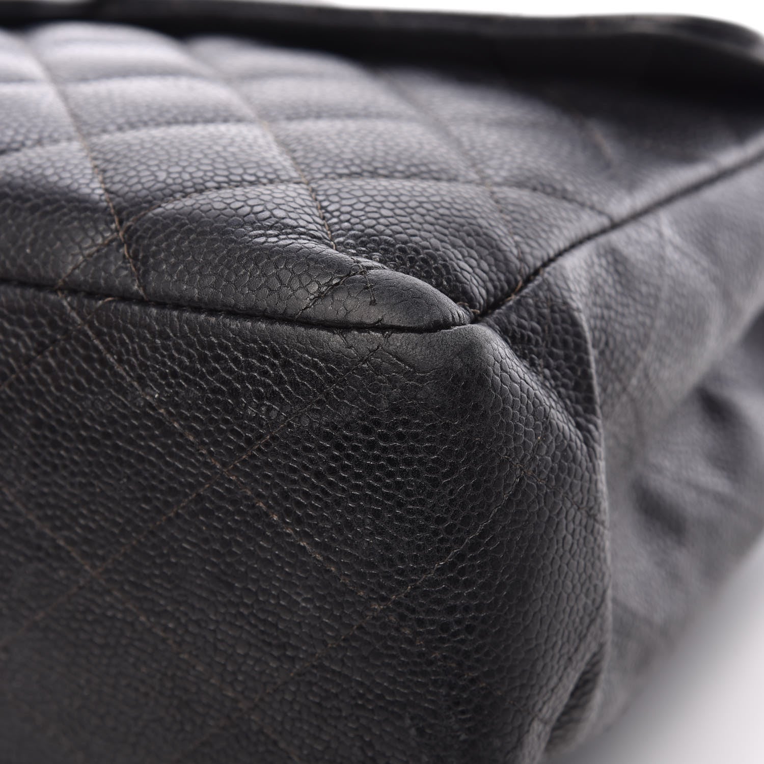 Chanel Caviar Quilted Jumbo Single Flap Black 13 of 15