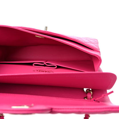 Chanel Caviar Quilted Medium Double Flap Dark Pink 5 of 10