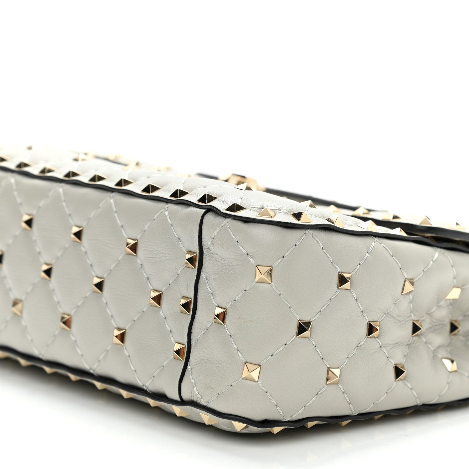 Valentino Garavani Nappa Medium Rockstud Spike Shoulder Bag Opal Grey 9 of 12