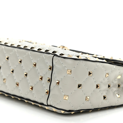 Valentino Garavani Nappa Medium Rockstud Spike Shoulder Bag Opal Grey 9 of 12
