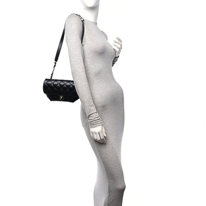 Chanel Calfskin Quilted CC Uniform Flap Belt Bag Black 3 of 11