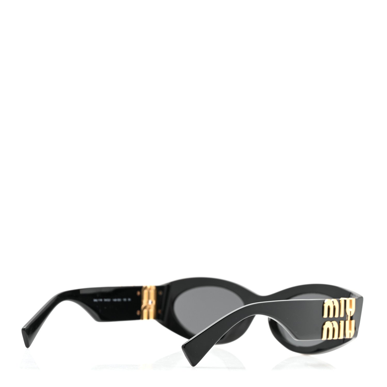 Miu Miu Acetate Oval Glimpse Sunglasses SMU11W Black 4 of 8