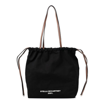 Stella McCartney Canvas Printed Drawstring Tote Bag Black 1 of 8