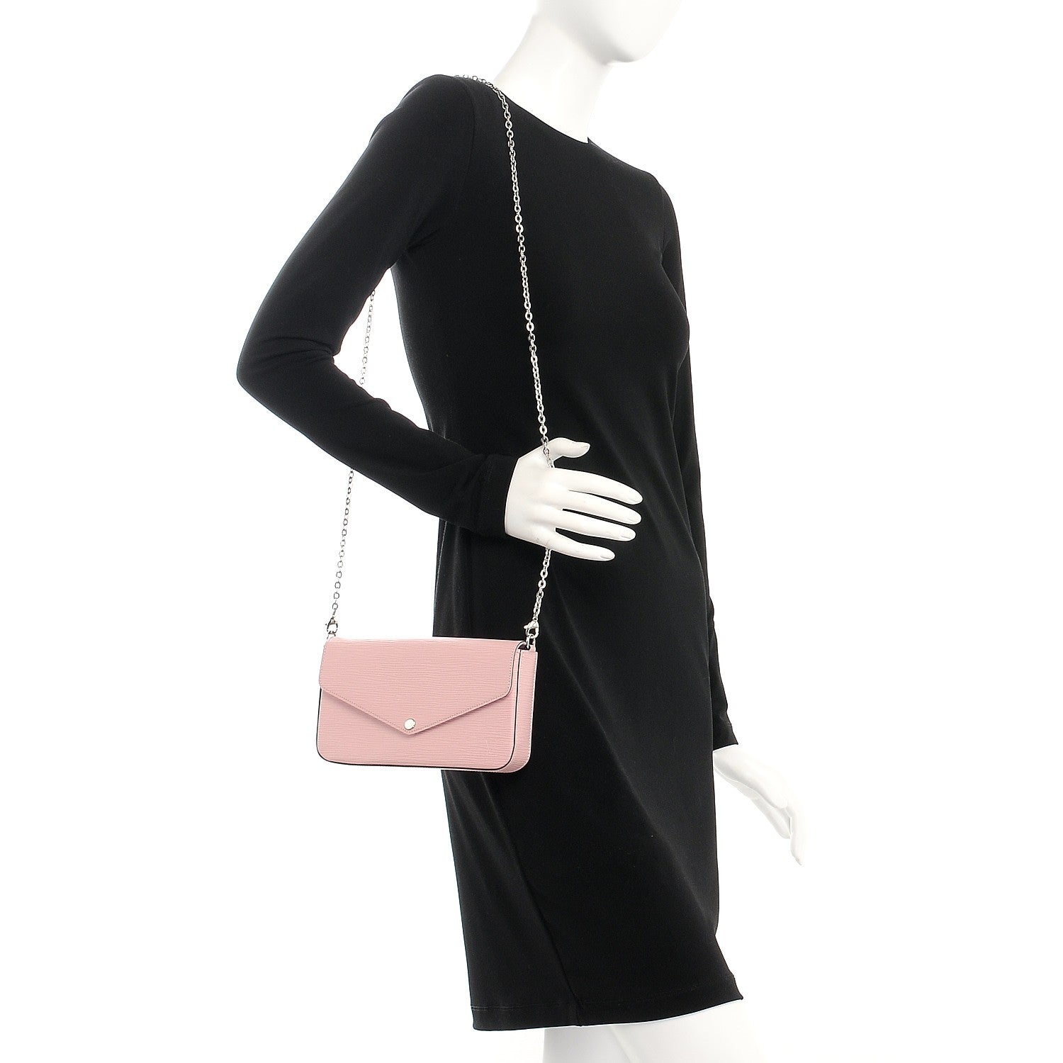 Louis Vuitton Epi Pochette Felicie Rose Ballerine 2 of 10