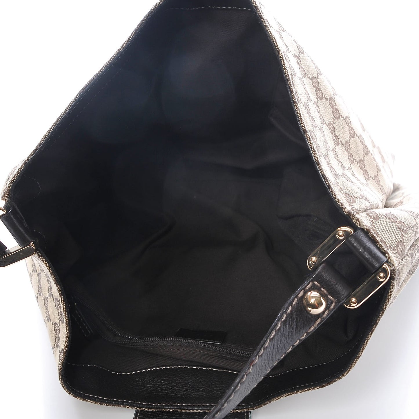 Monogram Large New Ladies Web Hobo Dark Brown