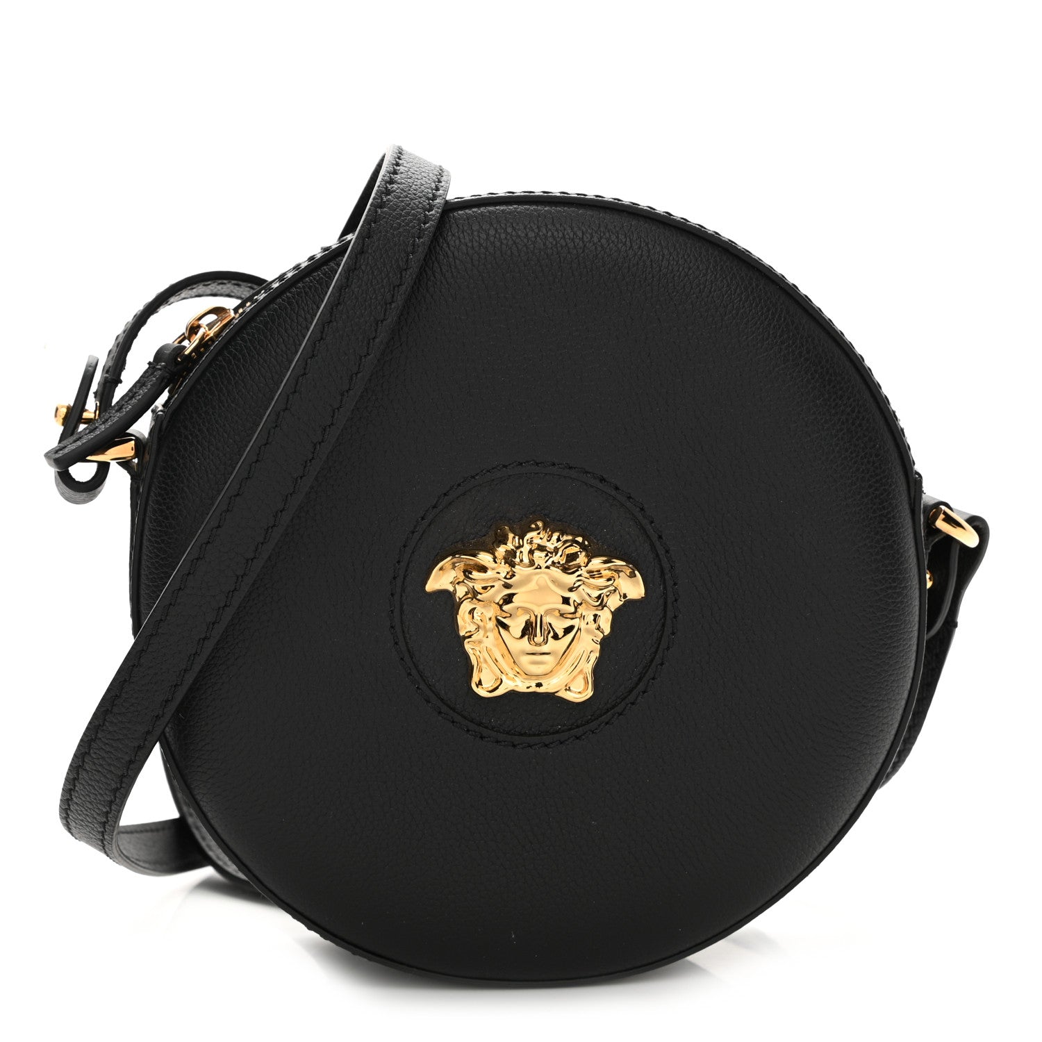 Versace Calfskin La Medusa Round Camera Bag Black 1 of 9