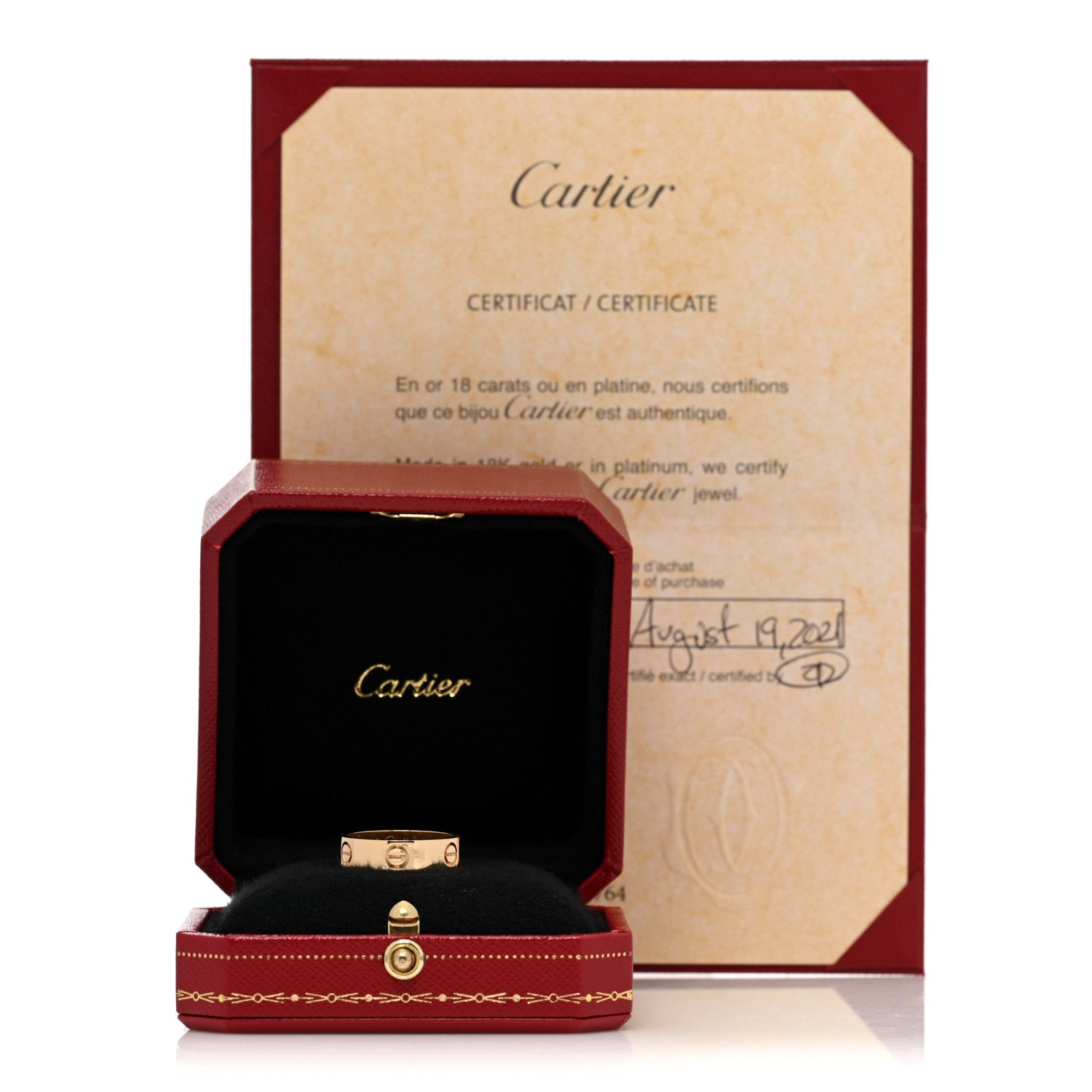 Cartier 18K Yellow Gold 5.5mm LOVE Ring 56 7.5 5 of 5