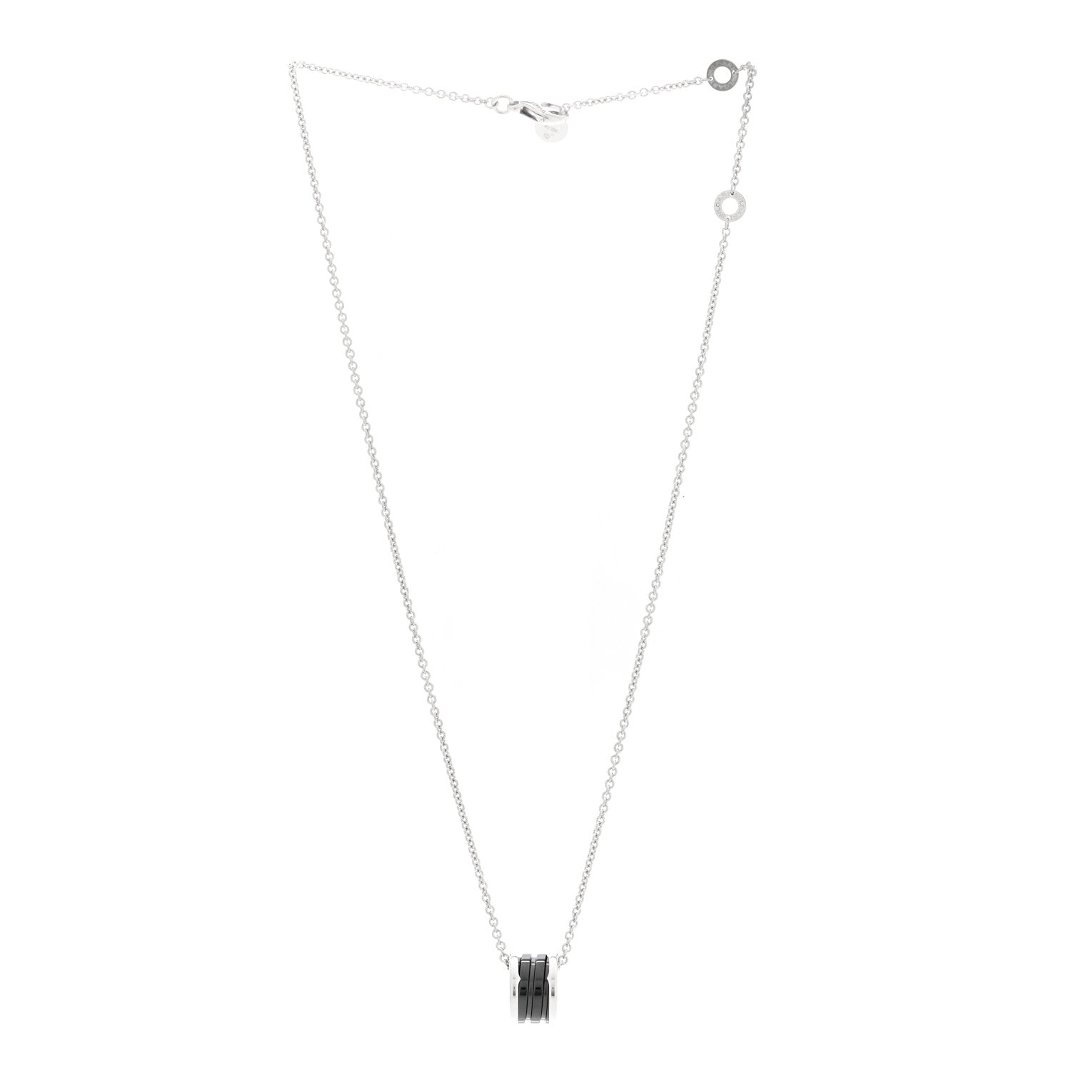 Bulgari Sterling Silver Ceramic Save The Children Pendant Necklace 2 of 5