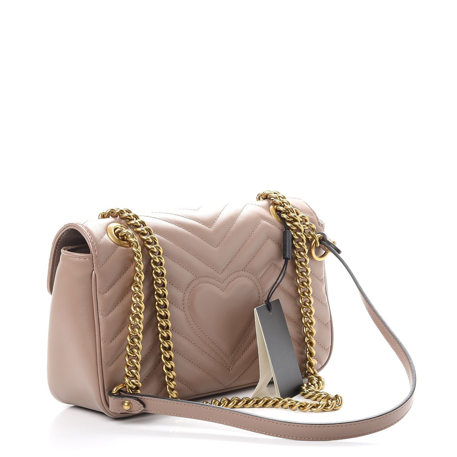 Gucci Calfskin Matelasse Small GG Marmont Shoulder Bag Porcelain Rose 3 of 8