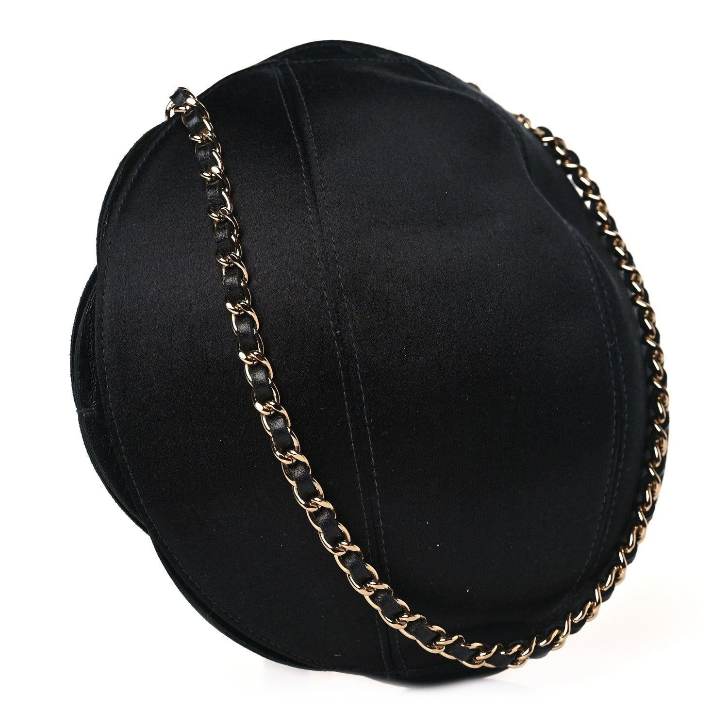 Chanel Lambskin Quilted Camelia Clutch Black 3 of 9