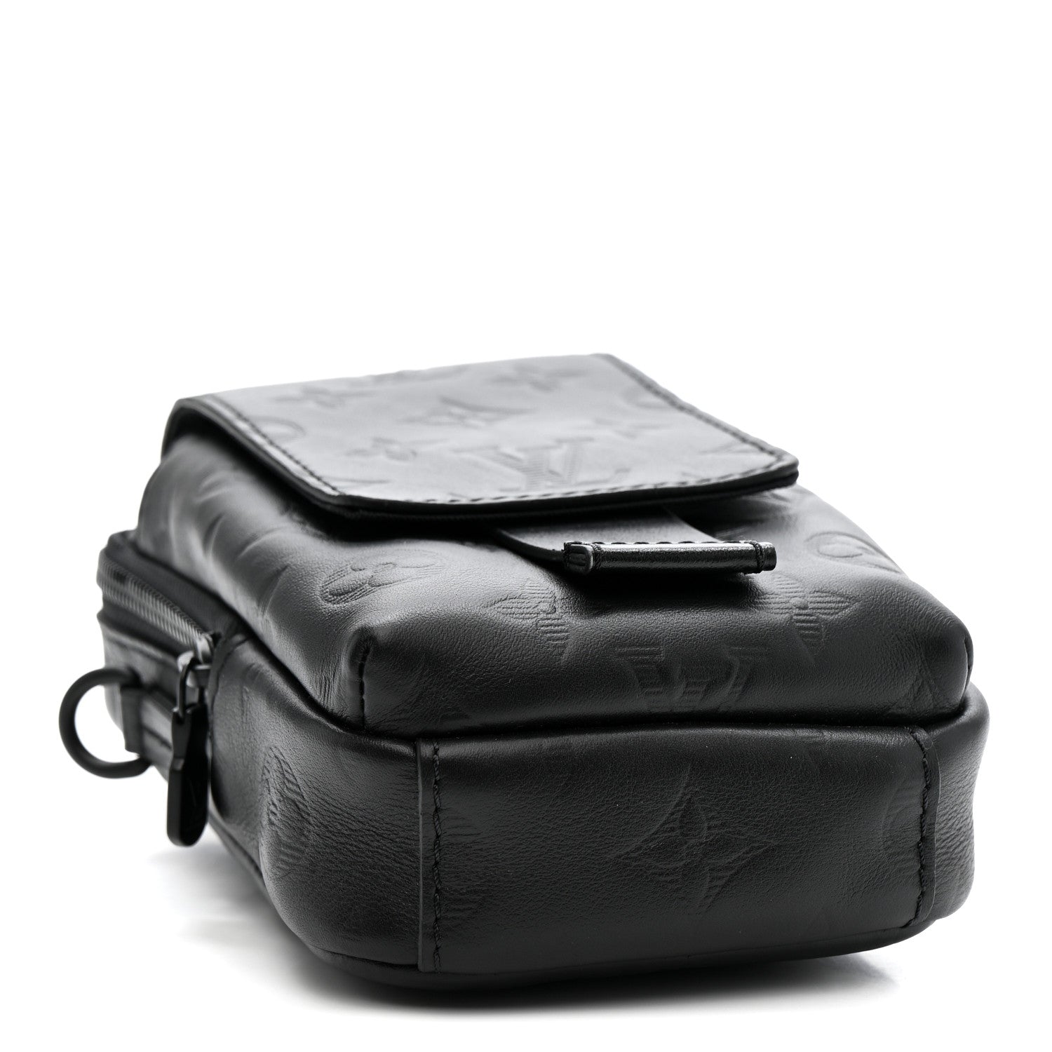 Louis Vuitton Calfskin Monogram Shadow Double Phone Pouch NM Black 4 of 9