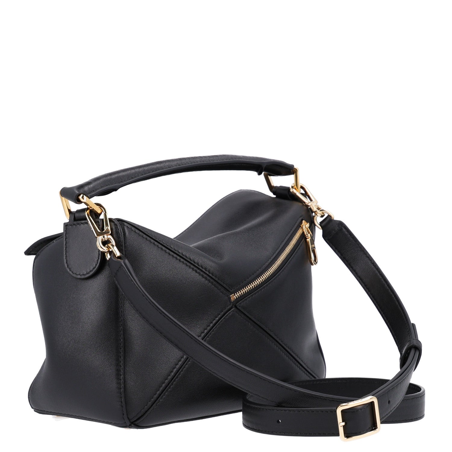 Loewe Nappa Lambskin Small Featherlight Puzzle Bag Black 3 of 10