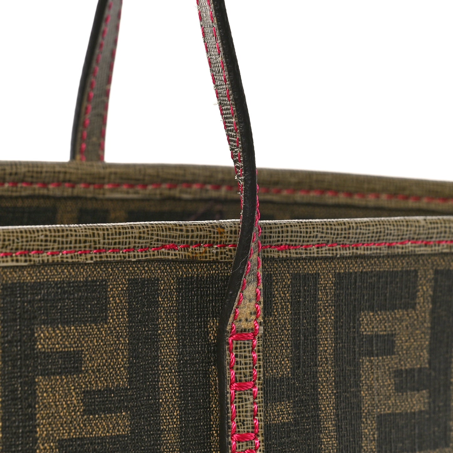 Zucca Spalmati Vitello Elite Small Roll Tote Tobacco Ciclamino