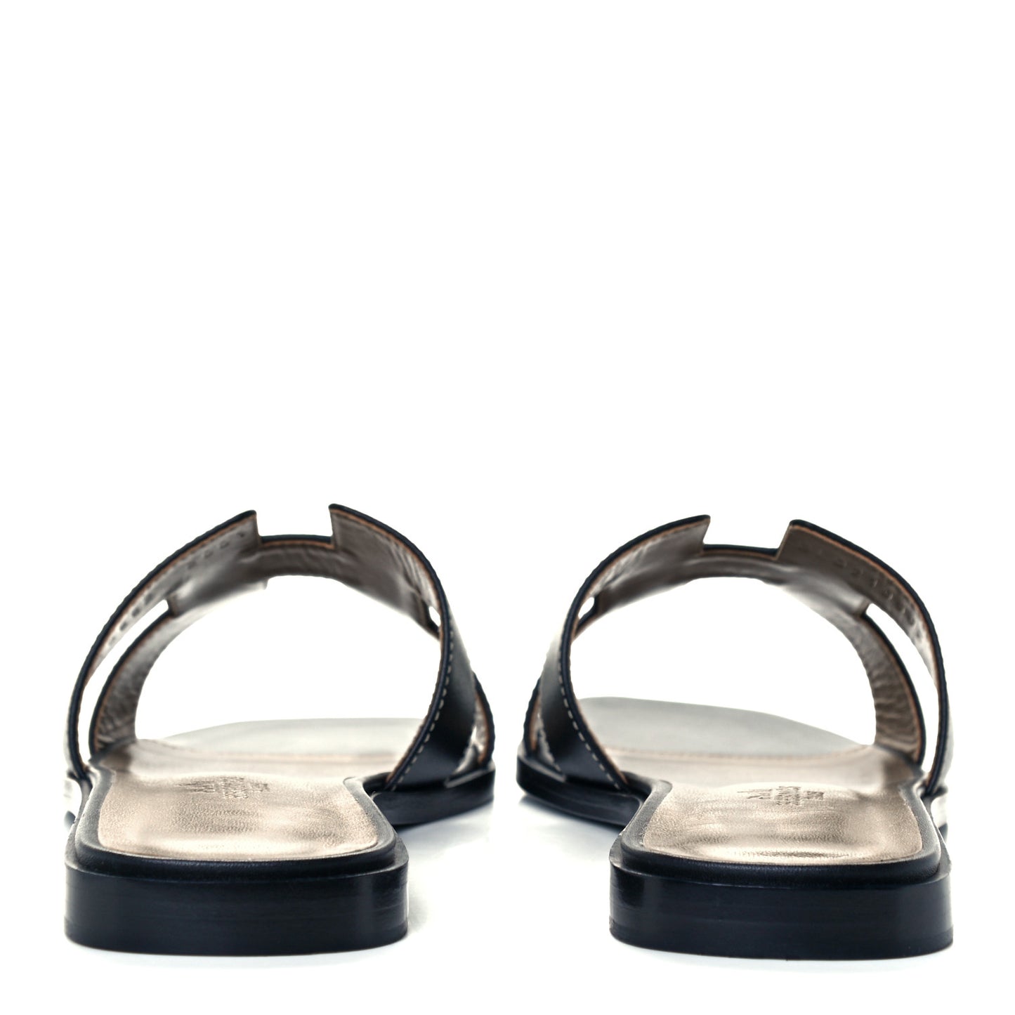 Box Calfskin Oran Sandals 38 Black