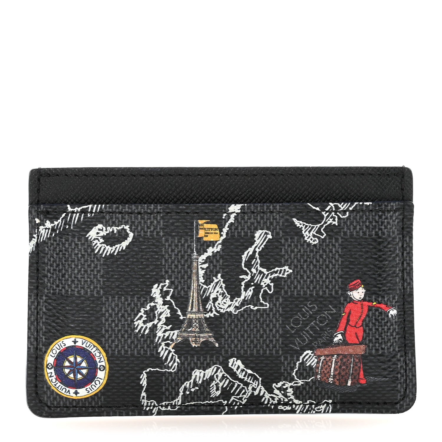 Louis Vuitton Damier Graphite World Map Porte Cartes Simple 1 of 7