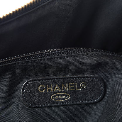 Chanel Calfskin Stitched Duffel Bag Black 7 of 21