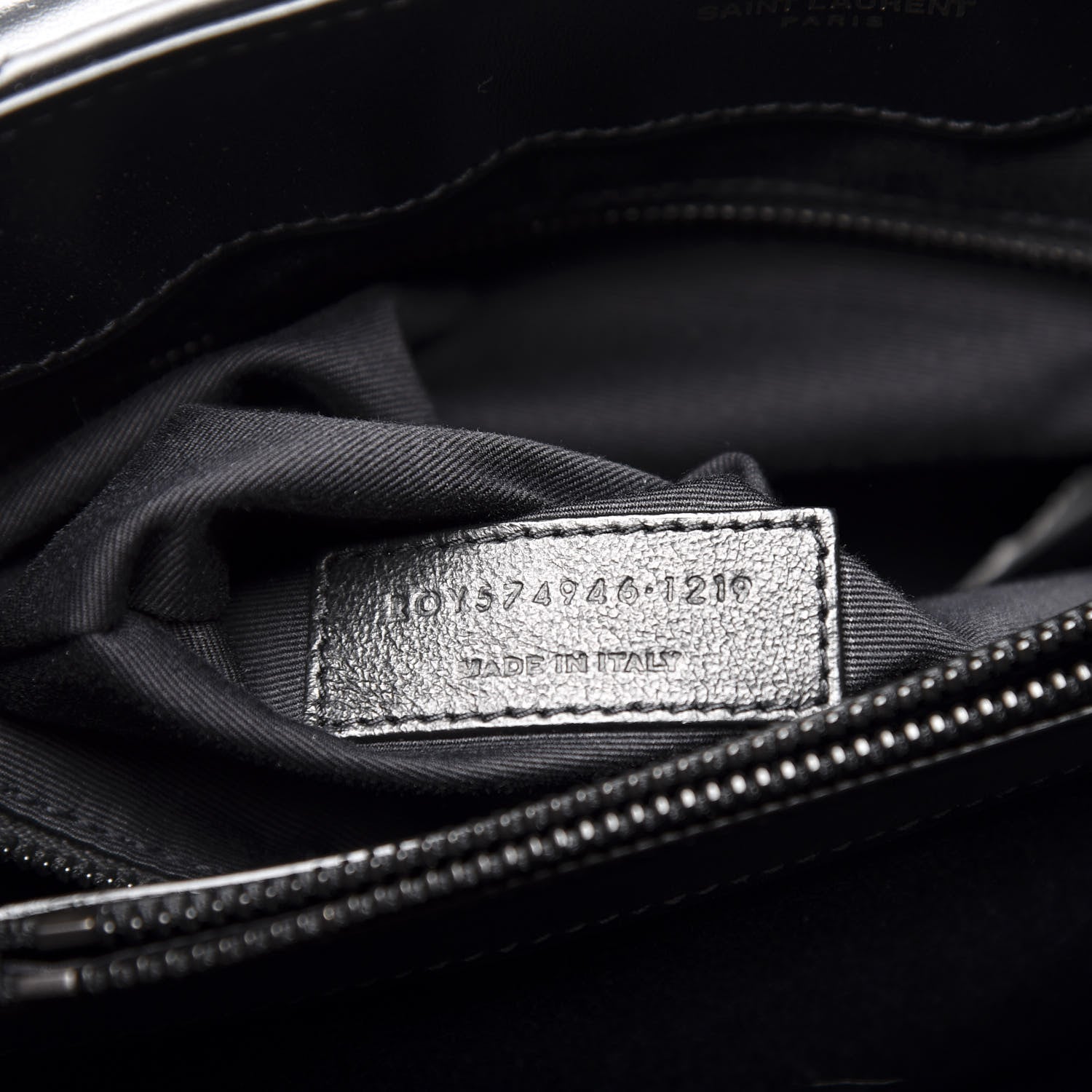 Saint Laurent Calfskin Y Quilted Monogram Medium Loulou Chain Satchel Black 9 of 10