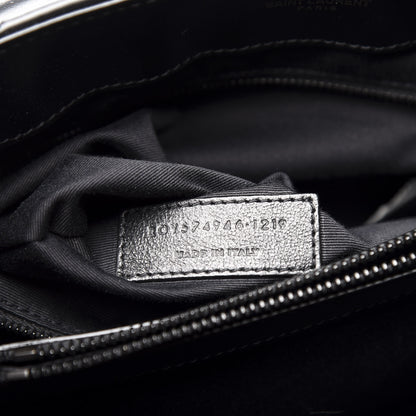 Saint Laurent Calfskin Y Quilted Monogram Medium Loulou Chain Satchel Black 9 of 10