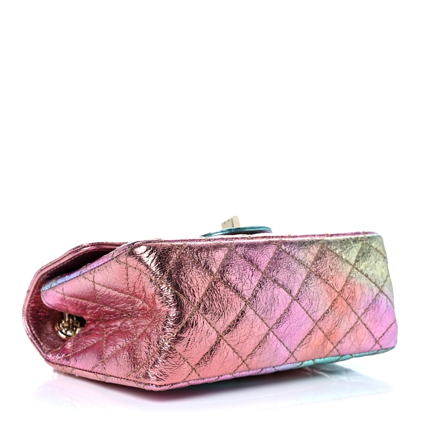 Metallic Goatskin Quilted Mini 2.55 Reissue Flap Multicolor