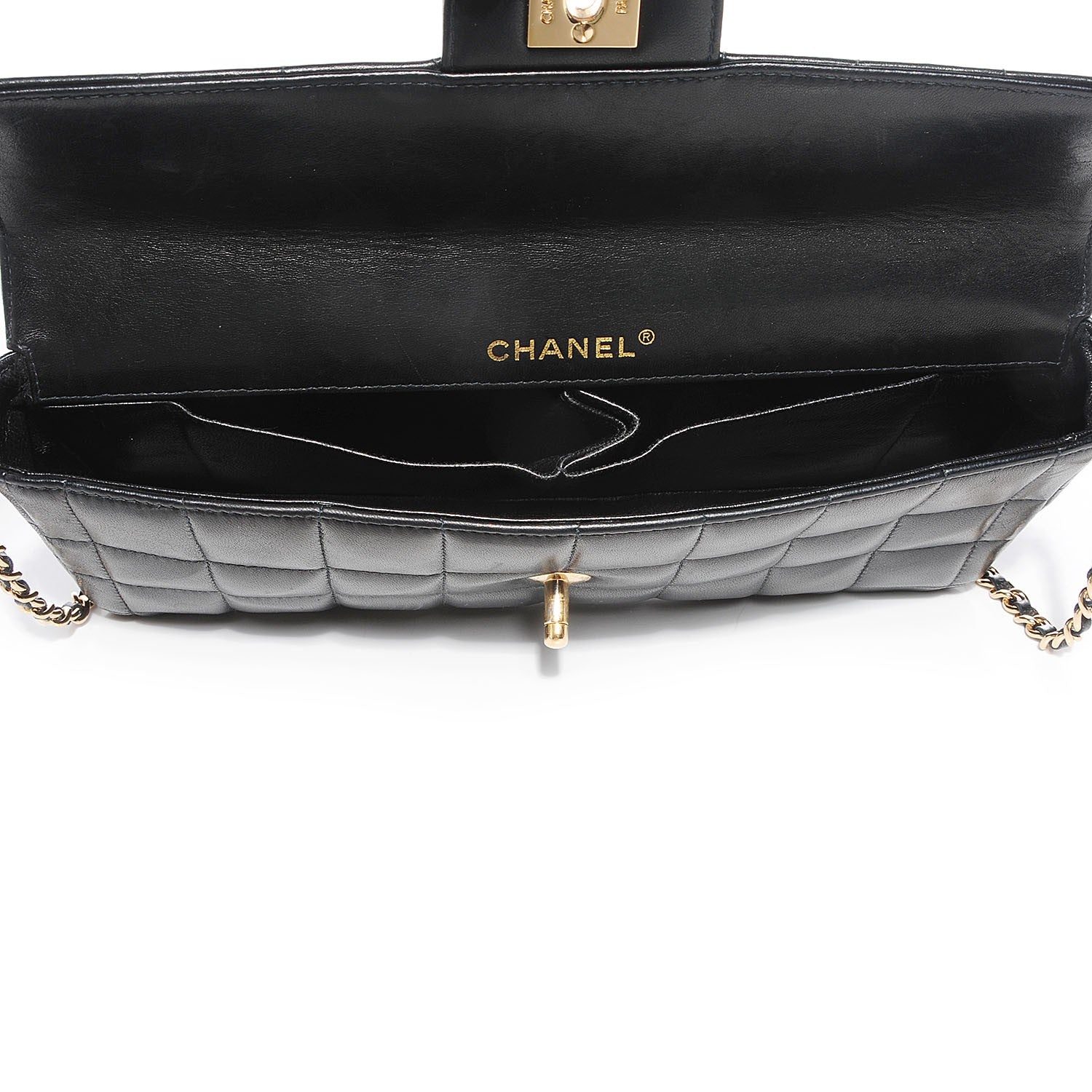 Chanel Lambskin East West Chocolate Bar Flap Black 9 of 9