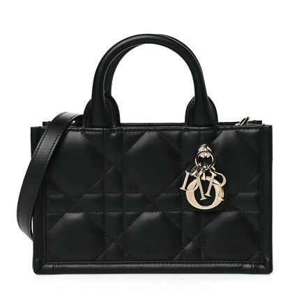 Christian Dior Calfskin Macrocannage Mini Book Tote Black 1 of 11