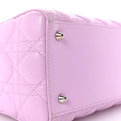 Christian Dior Lambskin Cannage Medium Lady Dior Purple 8 of 9