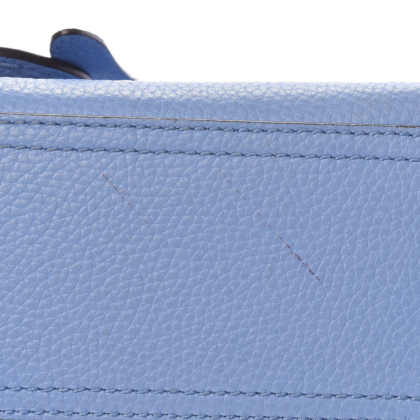 Calfskin Mini GG Marmont Top Handle Bag Clear Sky Blue