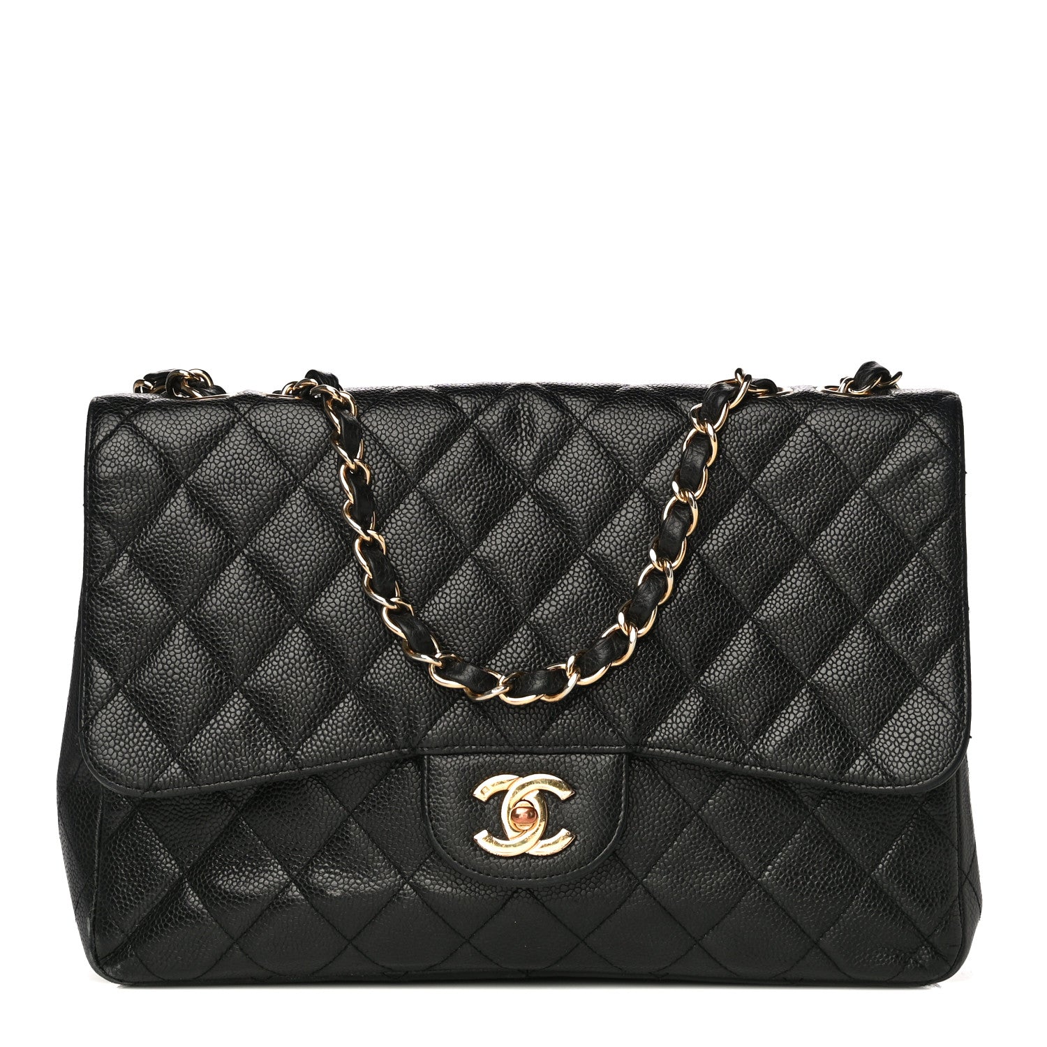 Chanel Caviar Quilted Jumbo Single Flap Black 1 of 25