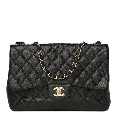 Chanel Caviar Quilted Jumbo Single Flap Black 1 of 25