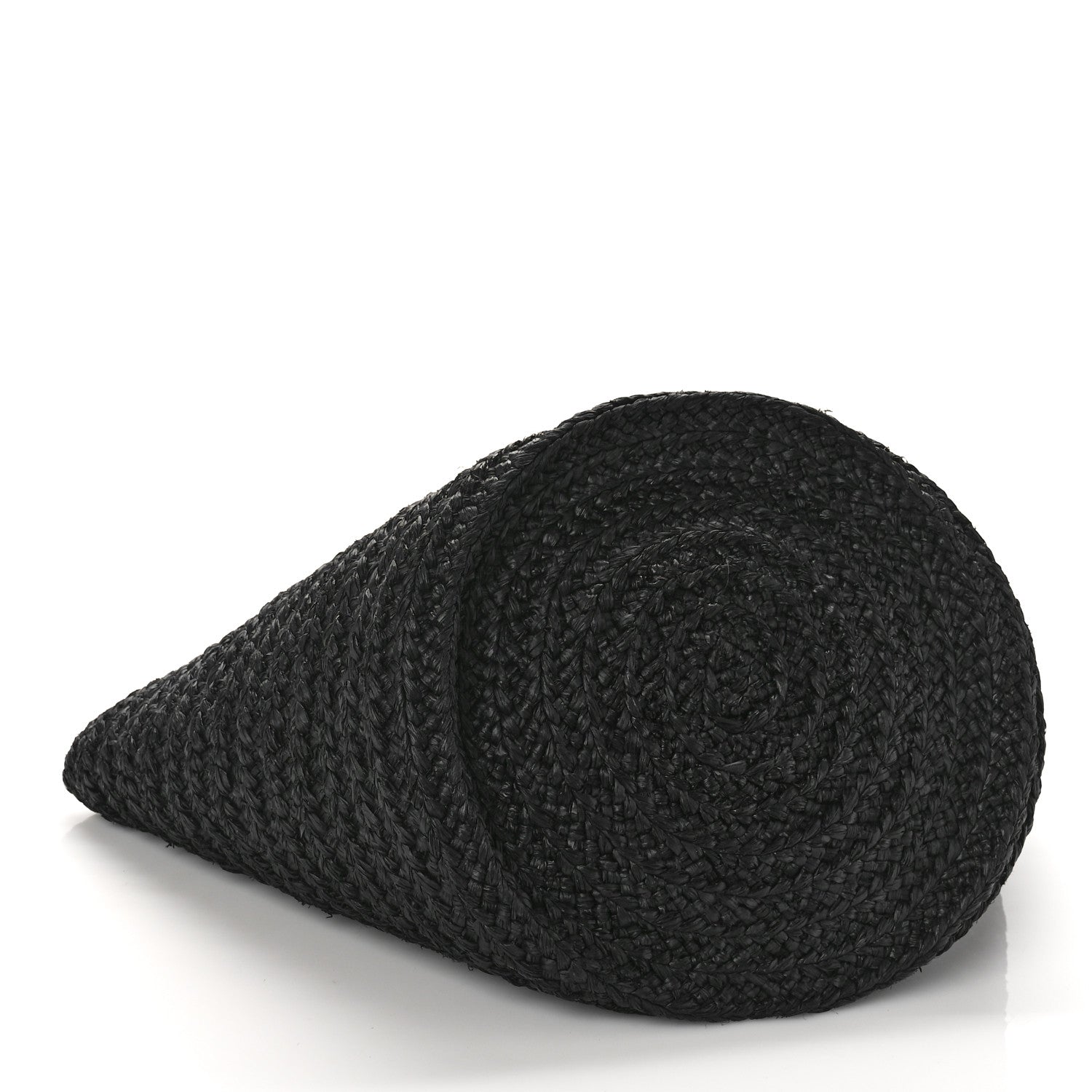 Saint Laurent Raffia Calfskin Celtic Buckle Medium Panier Tote Black 4 of 11