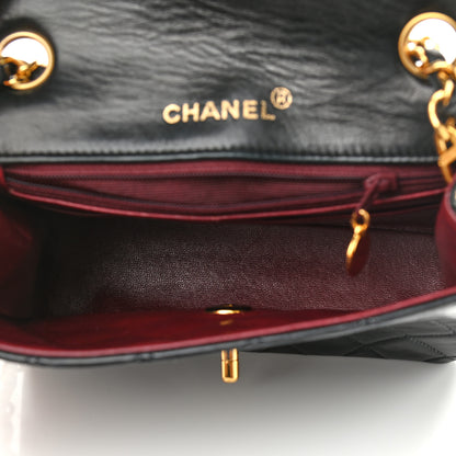 Chanel Lambskin Quilted Mini Square Flap Bag Black 5 of 9