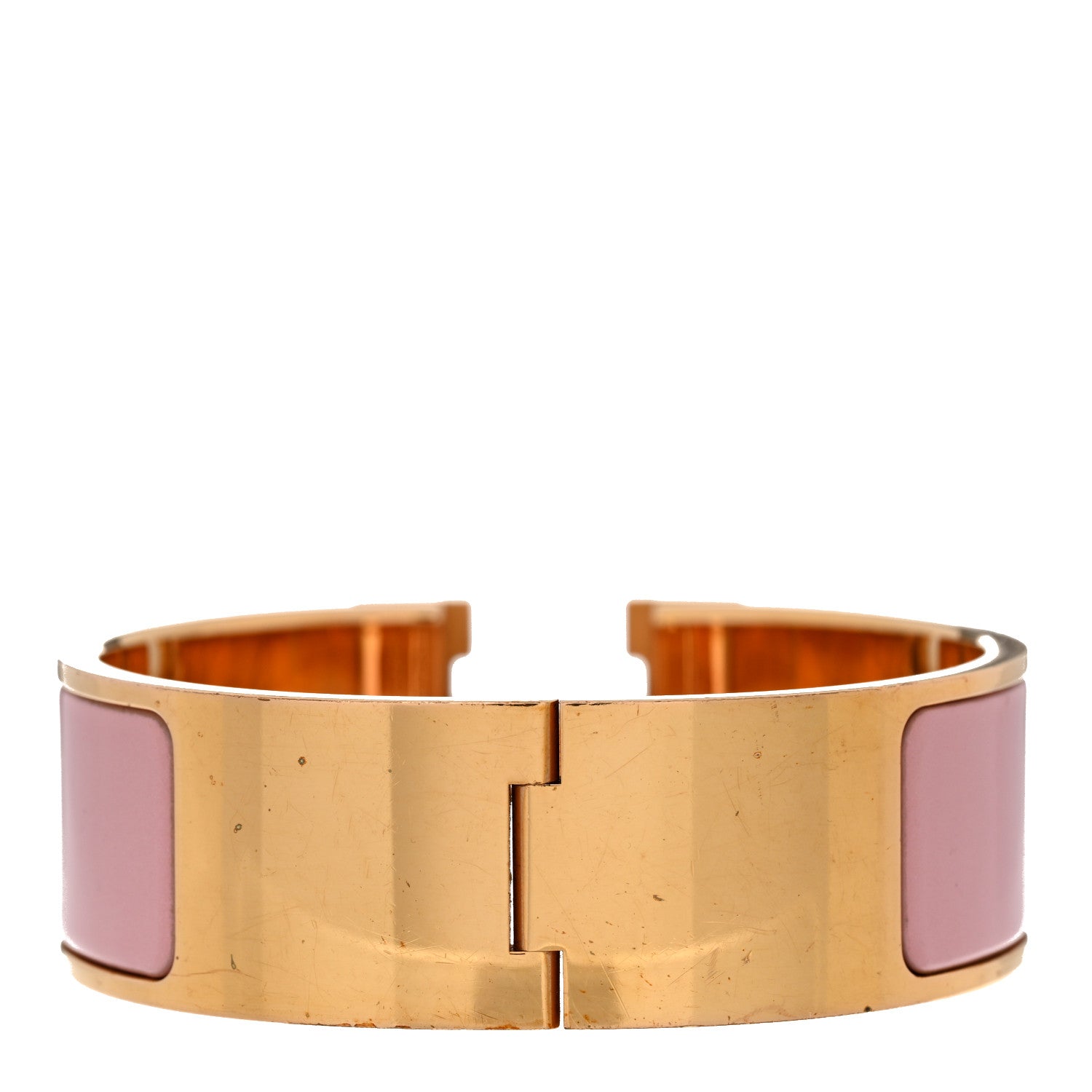 Hermes Enamel Wide Clic Clac H Bracelet PM Rose Dragee 3 of 4