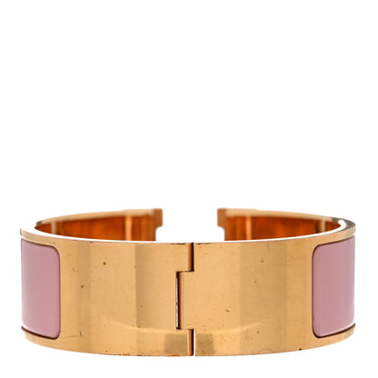 Hermes Enamel Wide Clic Clac H Bracelet PM Rose Dragee 3 of 4