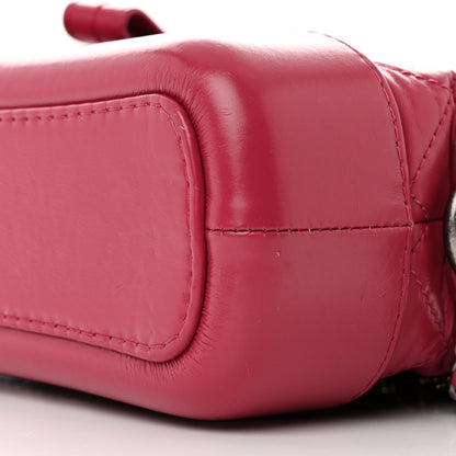 Chanel Aged Calfskin Quilted Small Gabrielle Hobo  Dark Pink 10 of 13