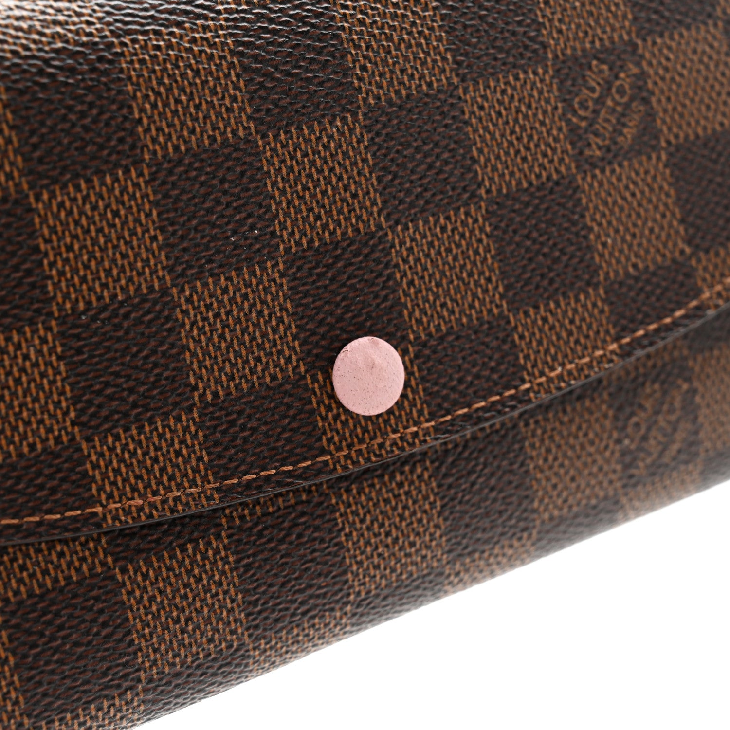 Louis Vuitton Damier Ebene Emilie Wallet Rose Ballerine 8 of 12