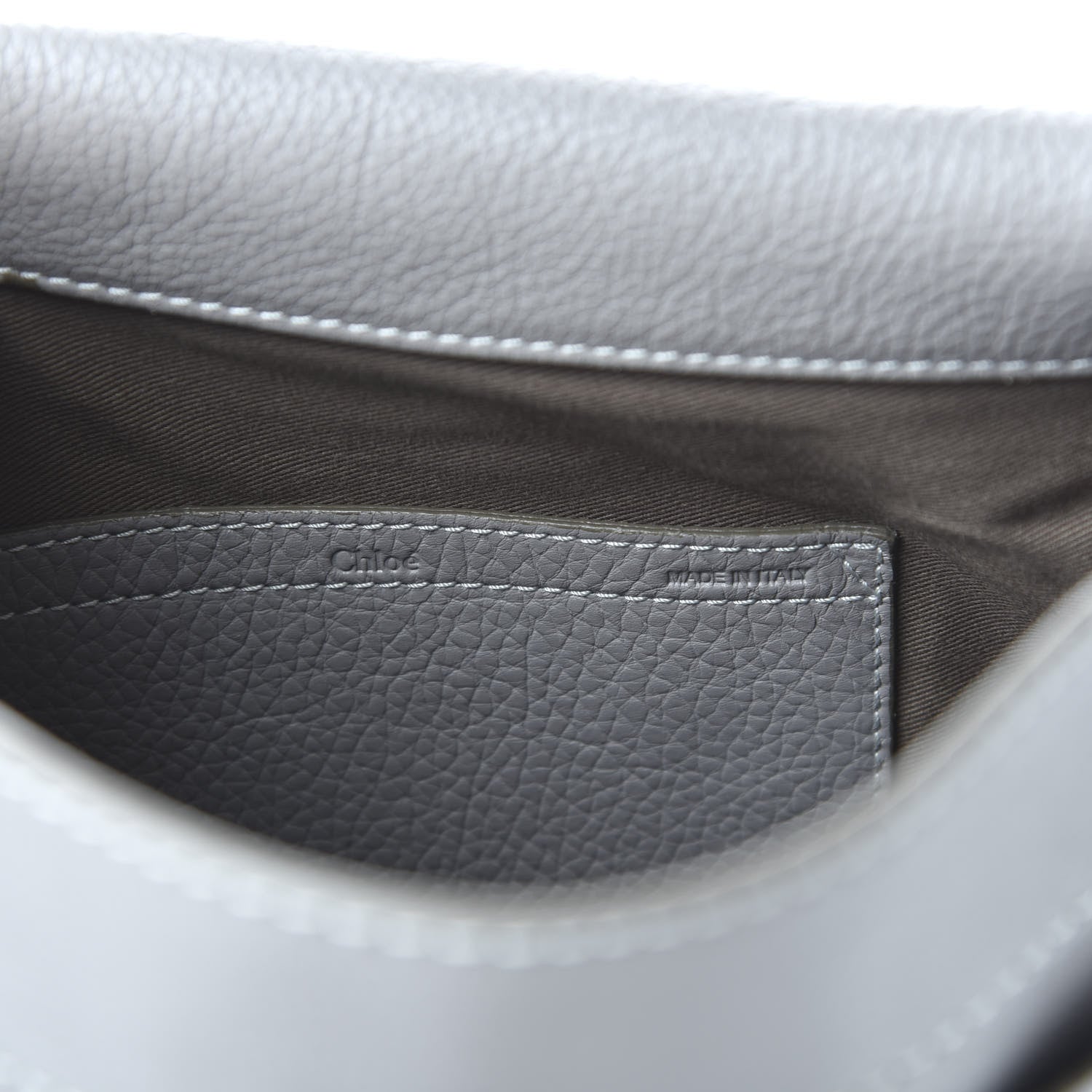 Chloe Calfskin Medium Marcie Round Crossbody Bag Cashmere Grey 8 of 9