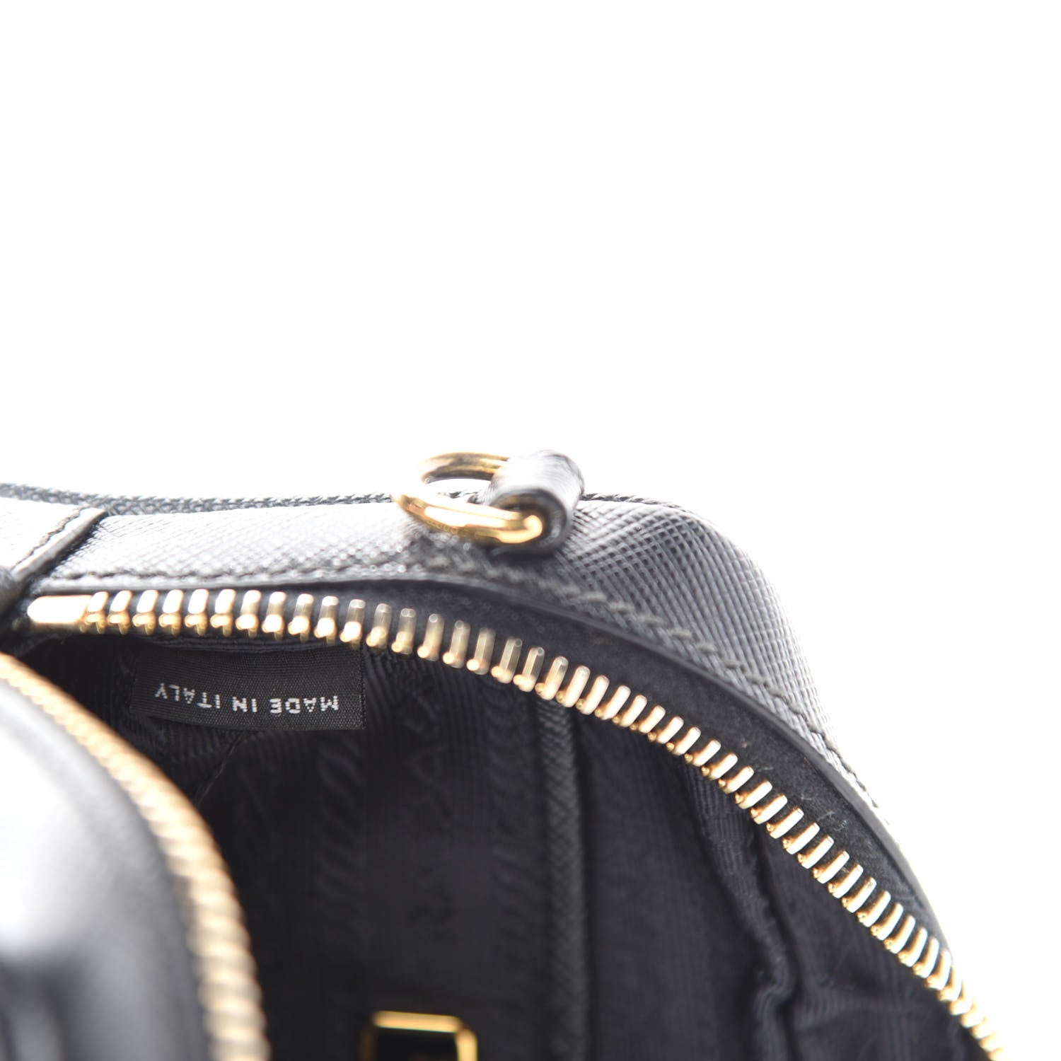 Prada Saffiano Mini Camera Crossbody Bag Black 12 of 14