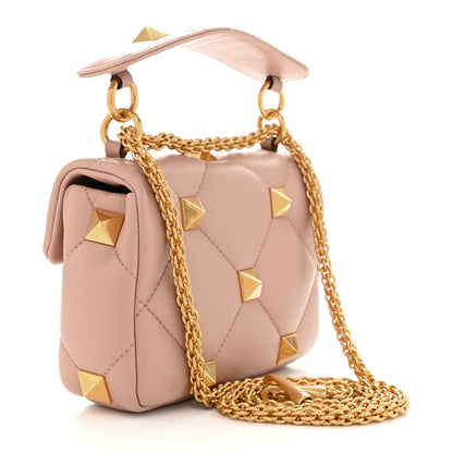 Valentino Garavani Nappa Small Roman Stud Shoulder Bag Rose Cannelle 3 of 9